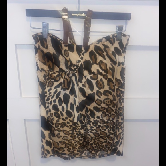 Cache Leopard Print Halter Top | Y2K Clubwear | Small - Picture 4 of 10